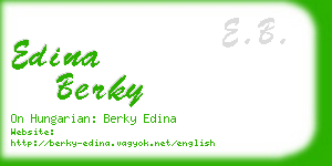 edina berky business card